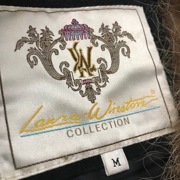 Vintage Black Suede Coat with Raccoon Fur Trim - Picture 6 of 16